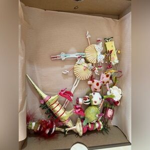 Festive Ornament Set with Red and Green Accents Patience Brewster